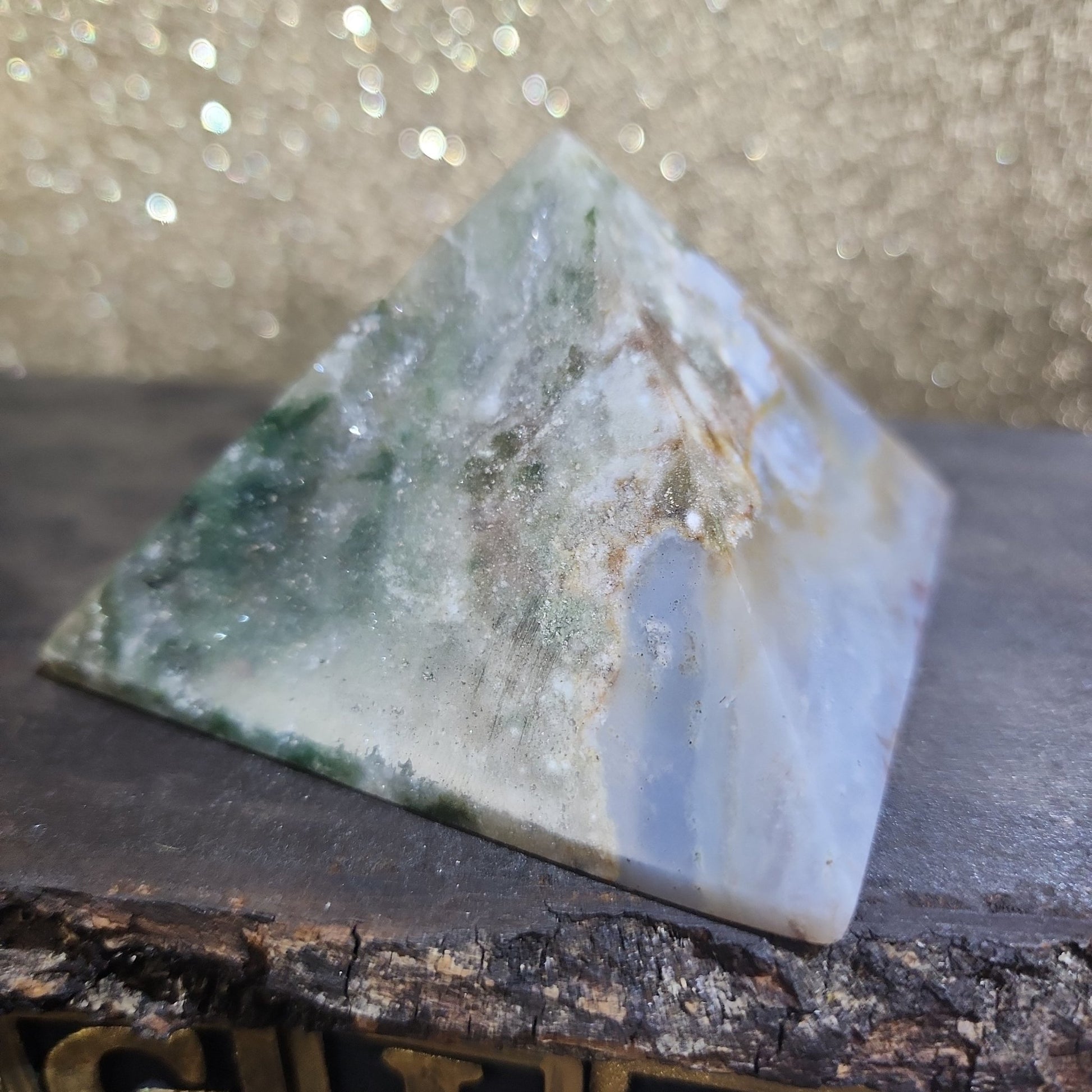 Moss Agate Pyramid - MagicBox Crystals