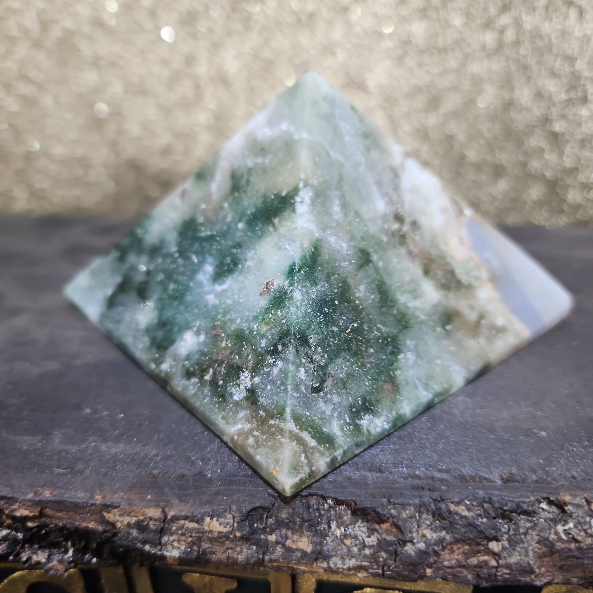 Moss Agate Pyramid - MagicBox Crystals