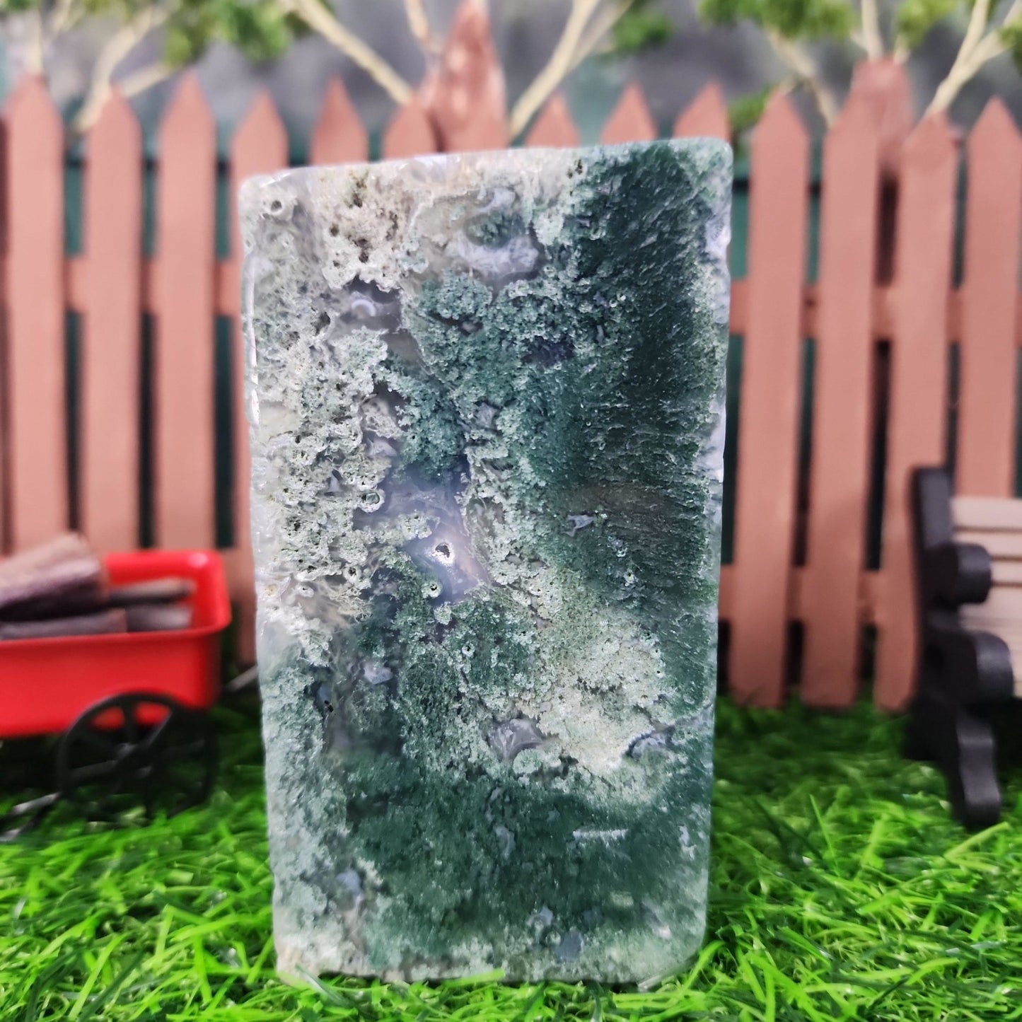 Moss Agate Slab - MagicBox Crystals