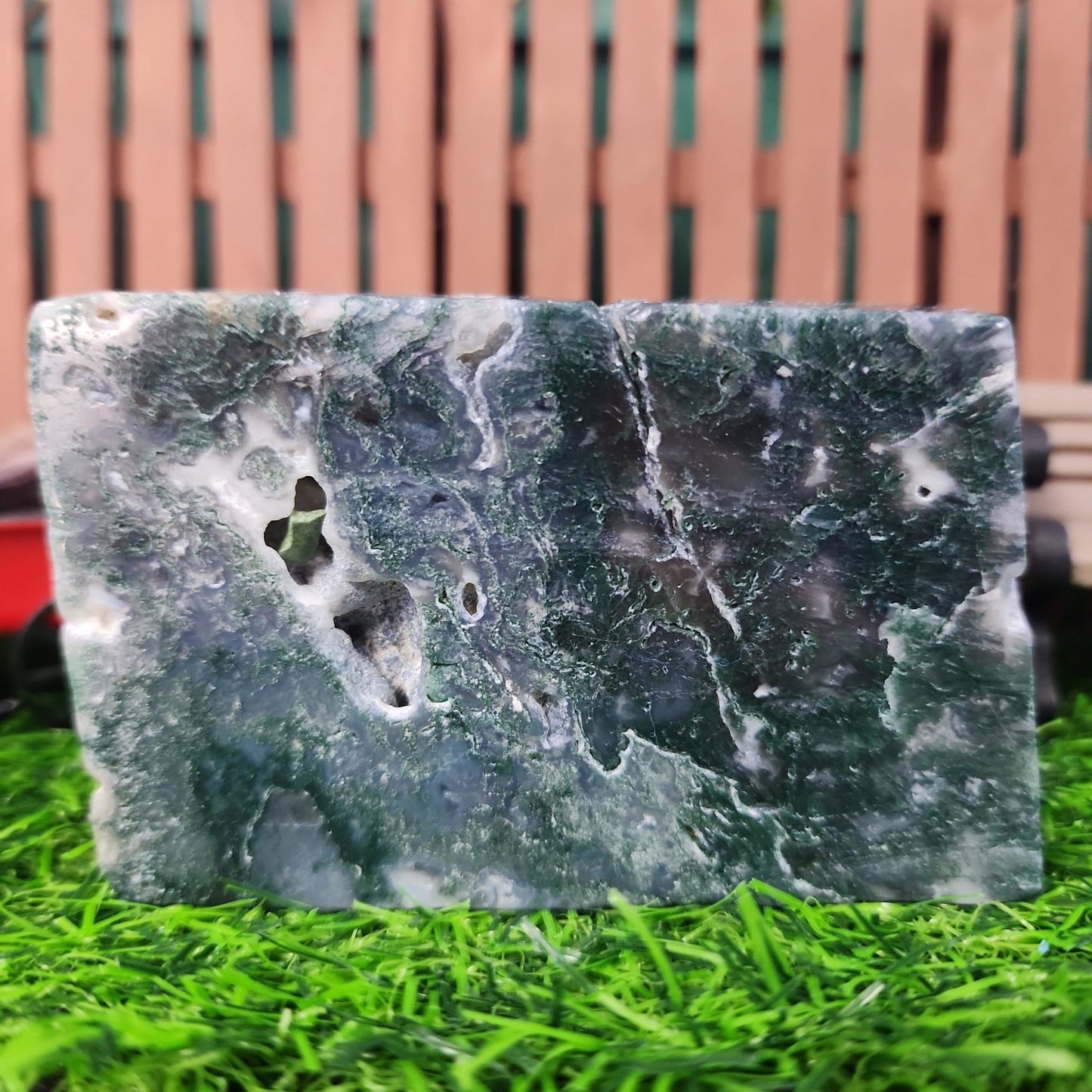 Moss Agate Slab - MagicBox Crystals