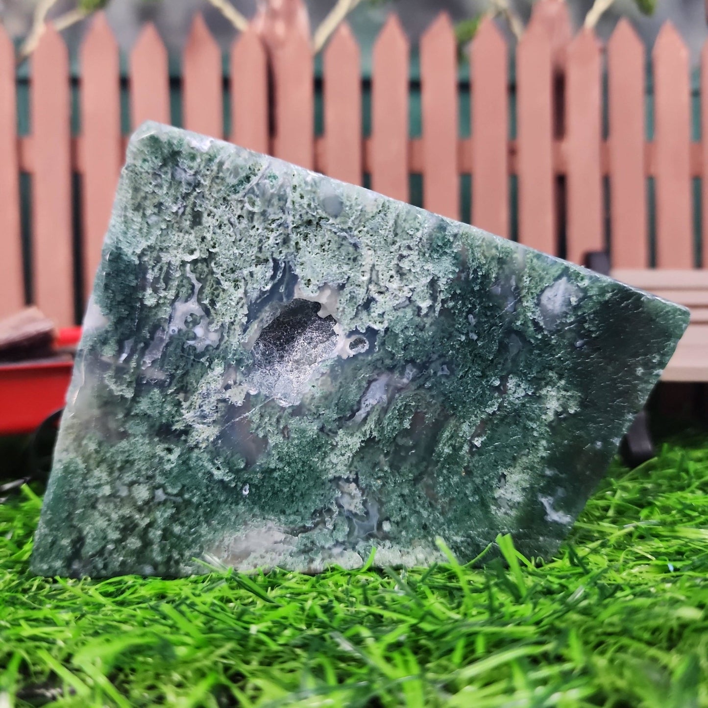 Moss Agate Slab - MagicBox Crystals