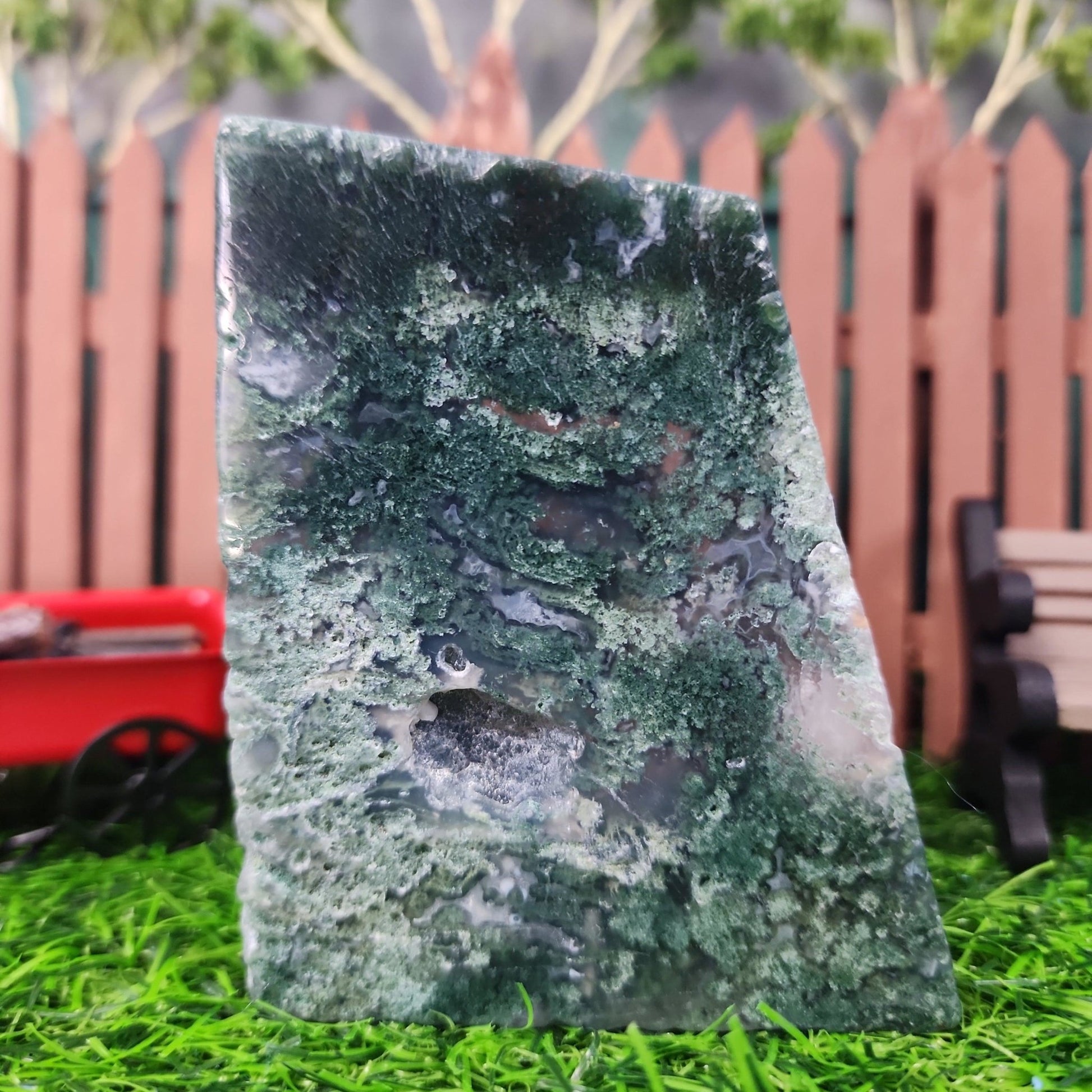 Moss Agate Slab - MagicBox Crystals