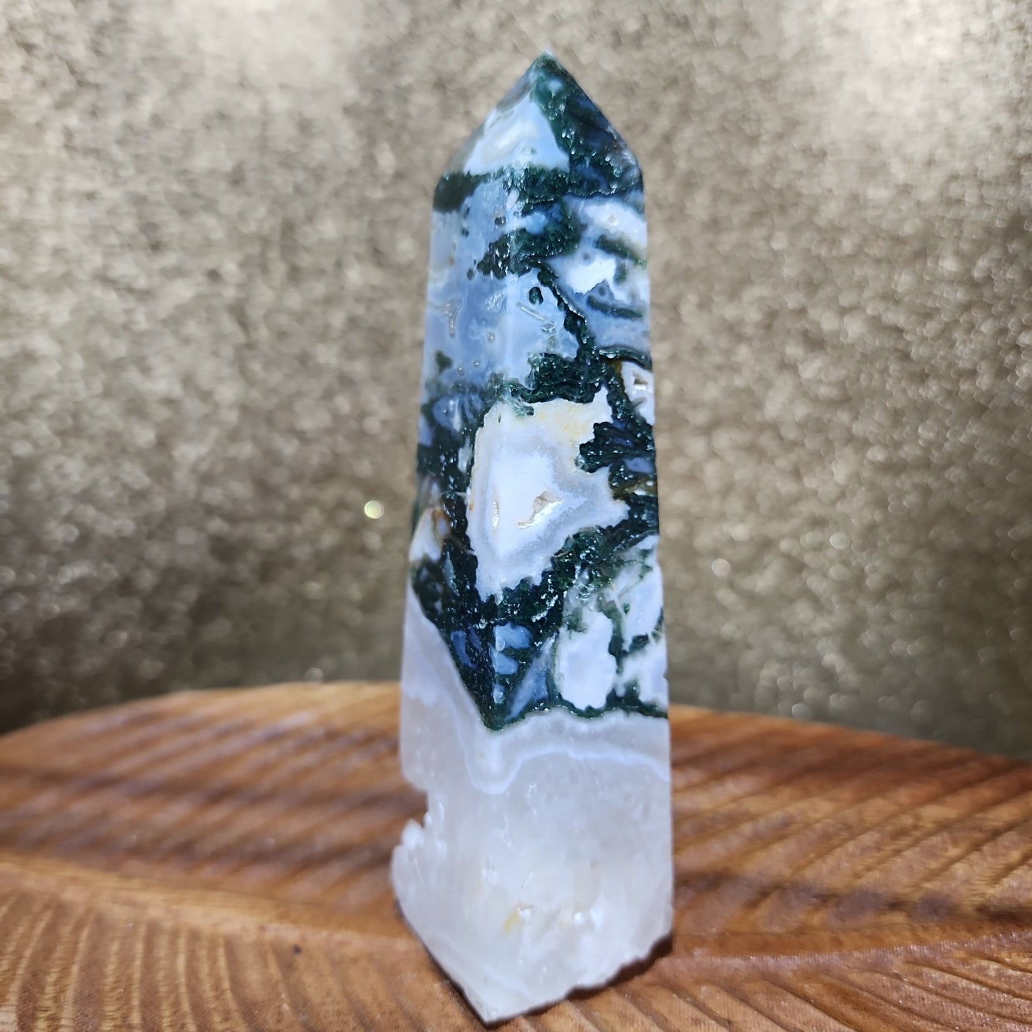 Moss Agate Tower - MagicBox Crystals