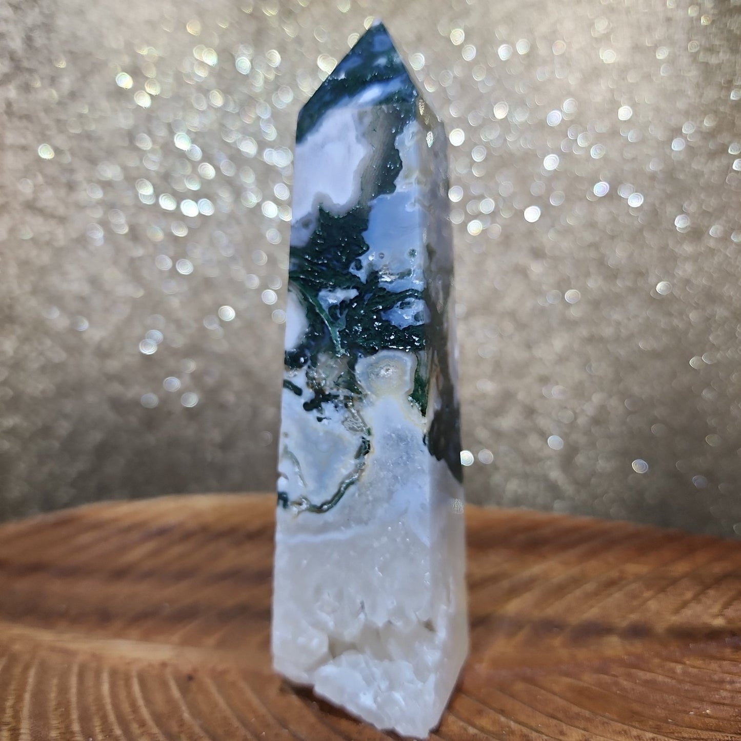 Moss Agate Tower - MagicBox Crystals