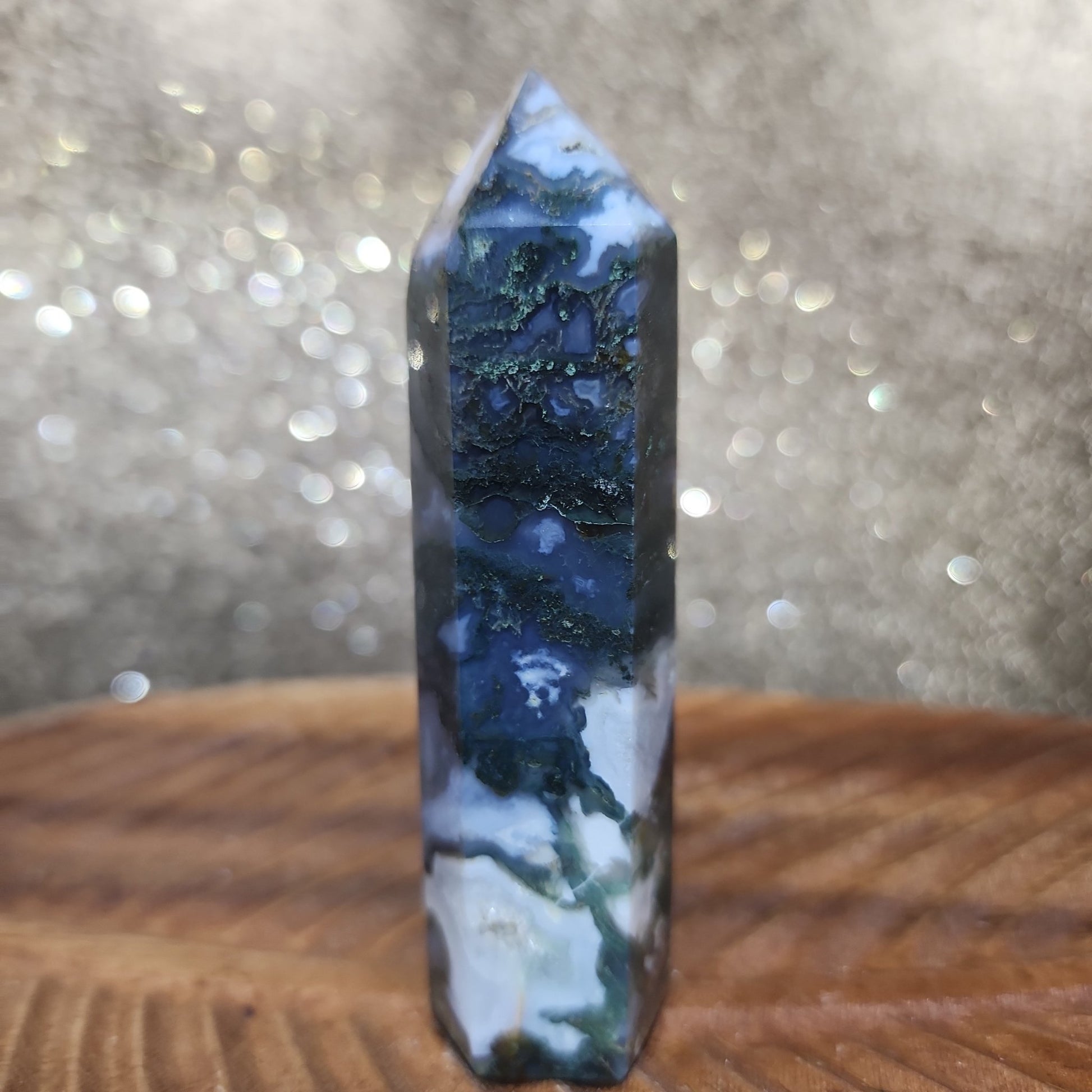 Moss Agate Tower - MagicBox Crystals