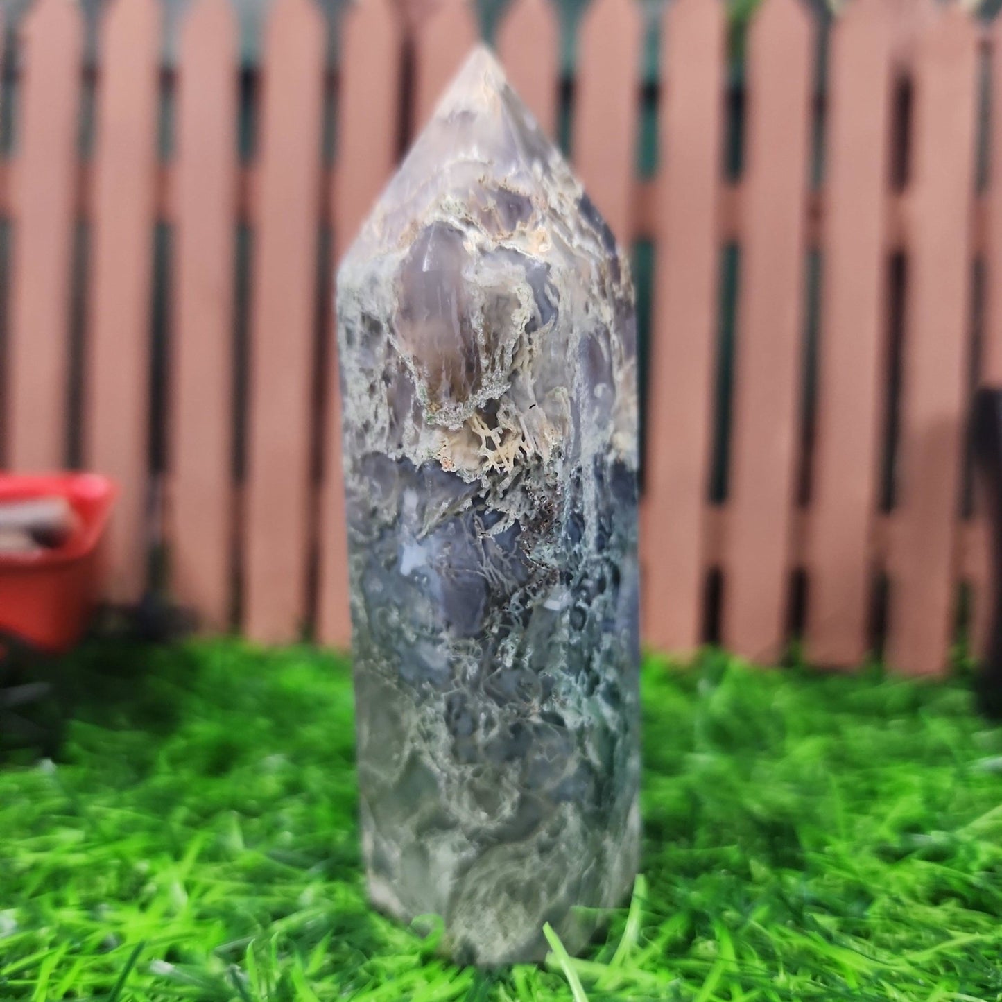 Moss Agate Tower - MagicBox Crystals