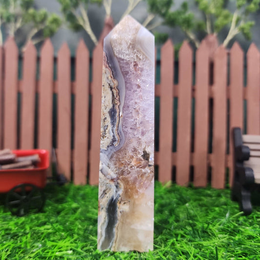 Pink Amethyst Agate Tower - MagicBox Crystals