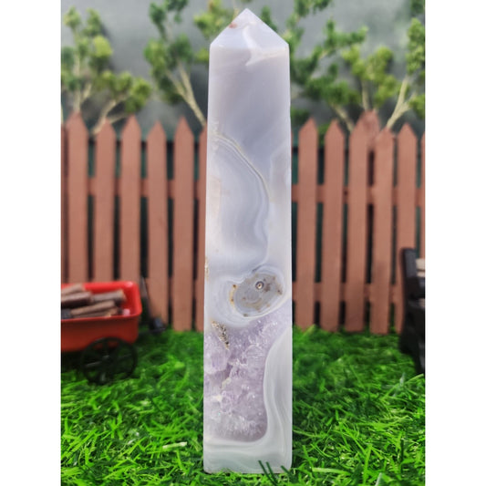 Pink Amethyst Agate Tower - MagicBox Crystals