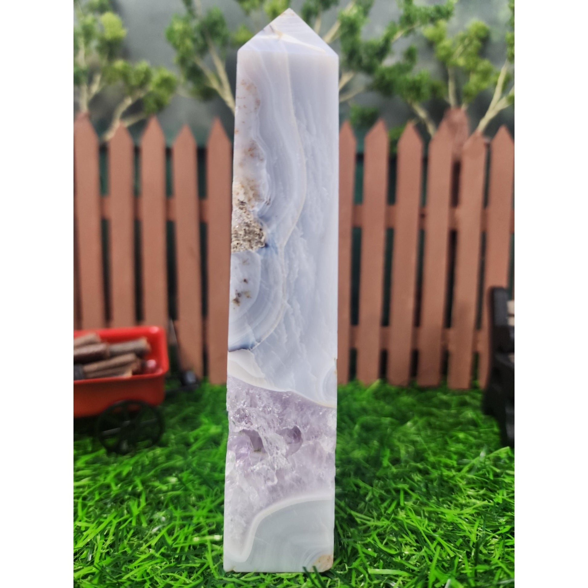 Pink Amethyst Agate Tower - MagicBox Crystals