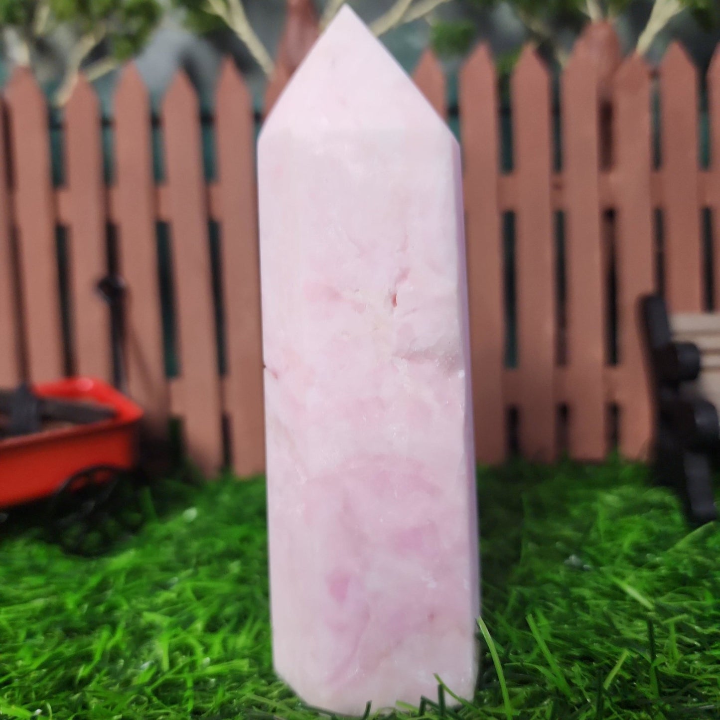 Pink Aragonite Tower - MagicBox Crystals