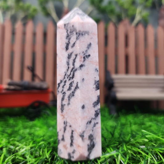 Pink Zebra Jasper Tower - MagicBox Crystals