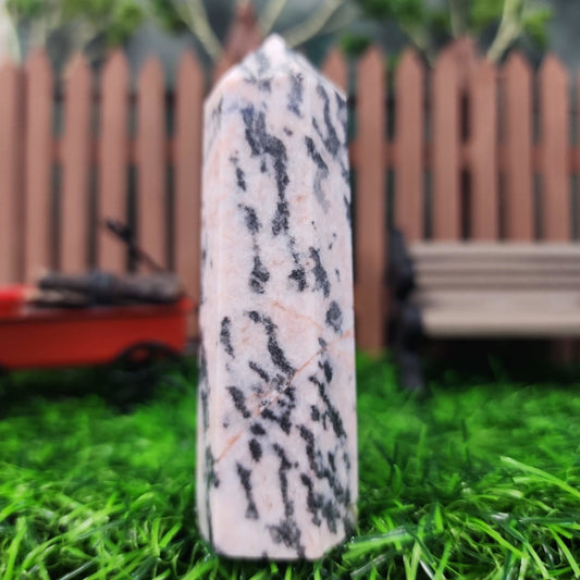 Pink Zebra Jasper Tower - MagicBox Crystals