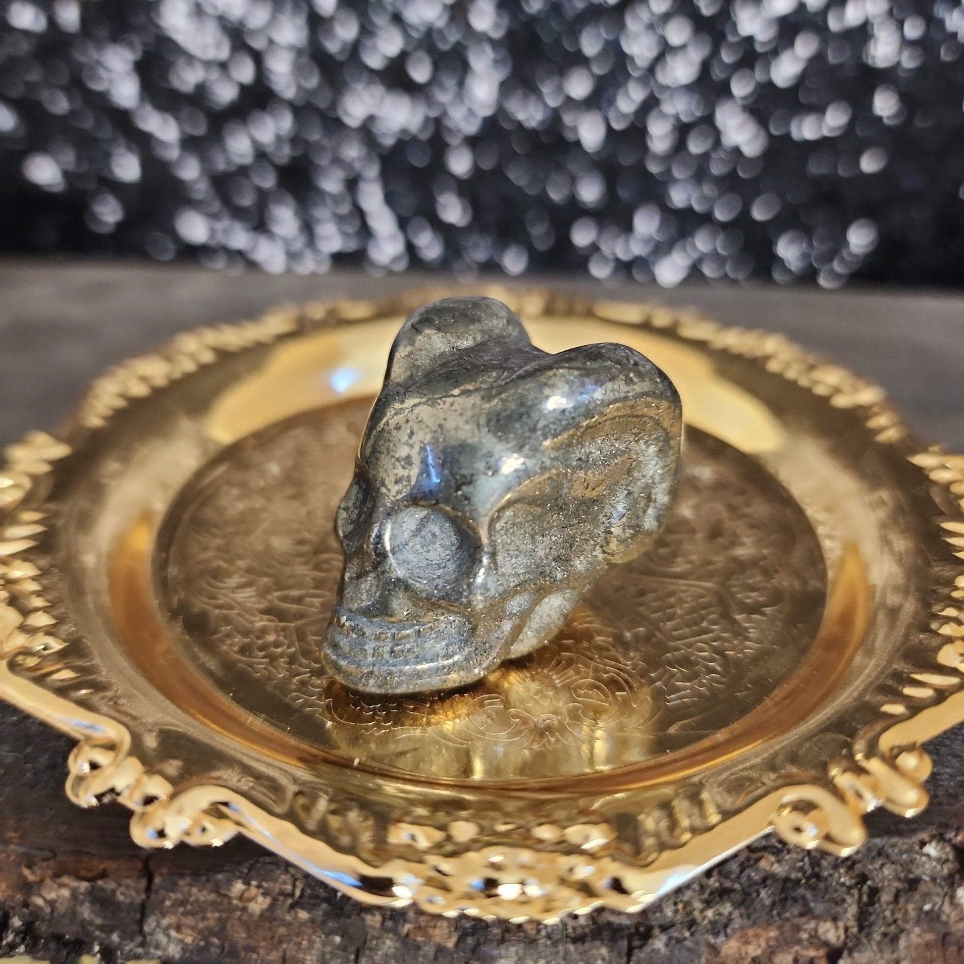 Pyrite Horned Skull - MagicBox Crystals