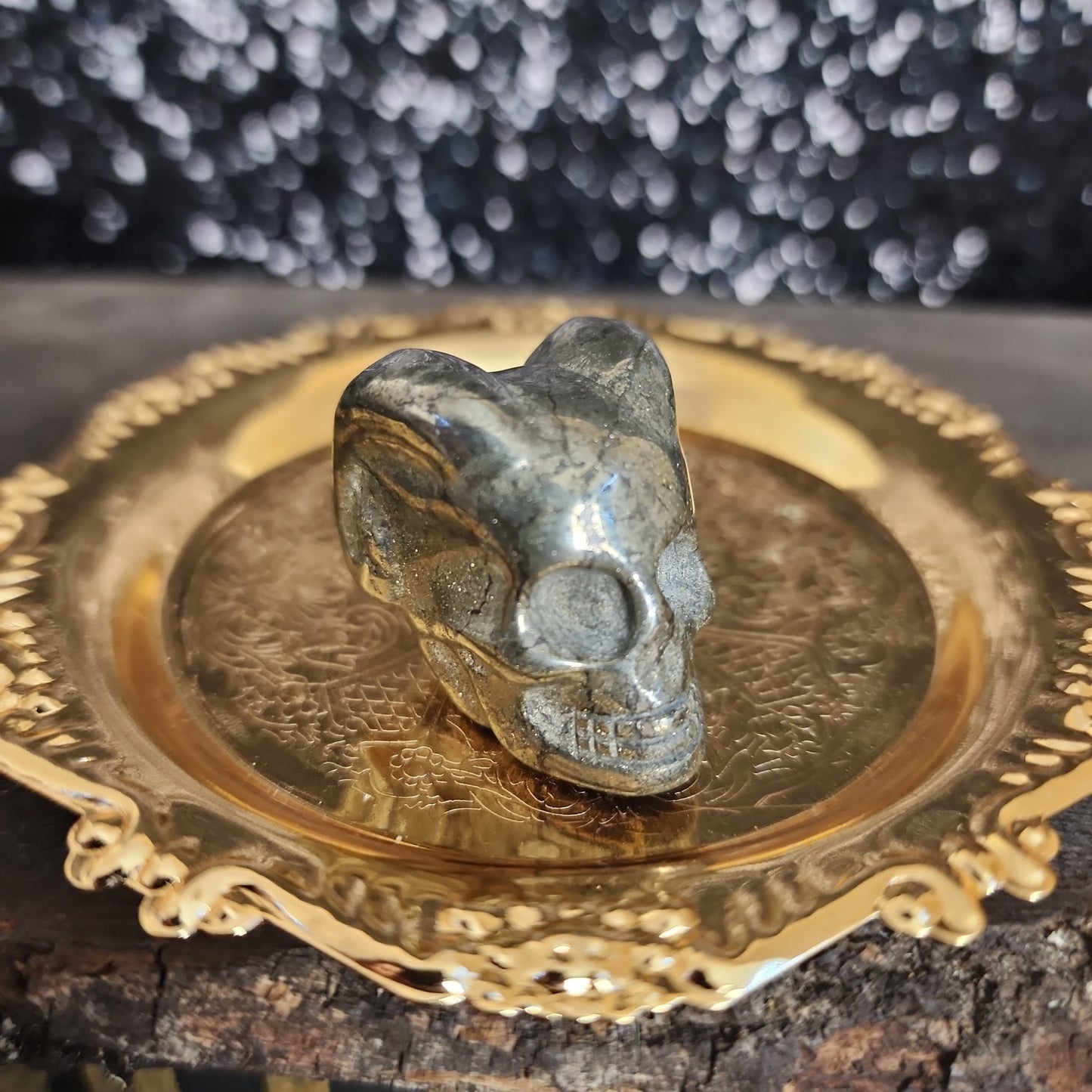 Pyrite Horned Skull - MagicBox Crystals