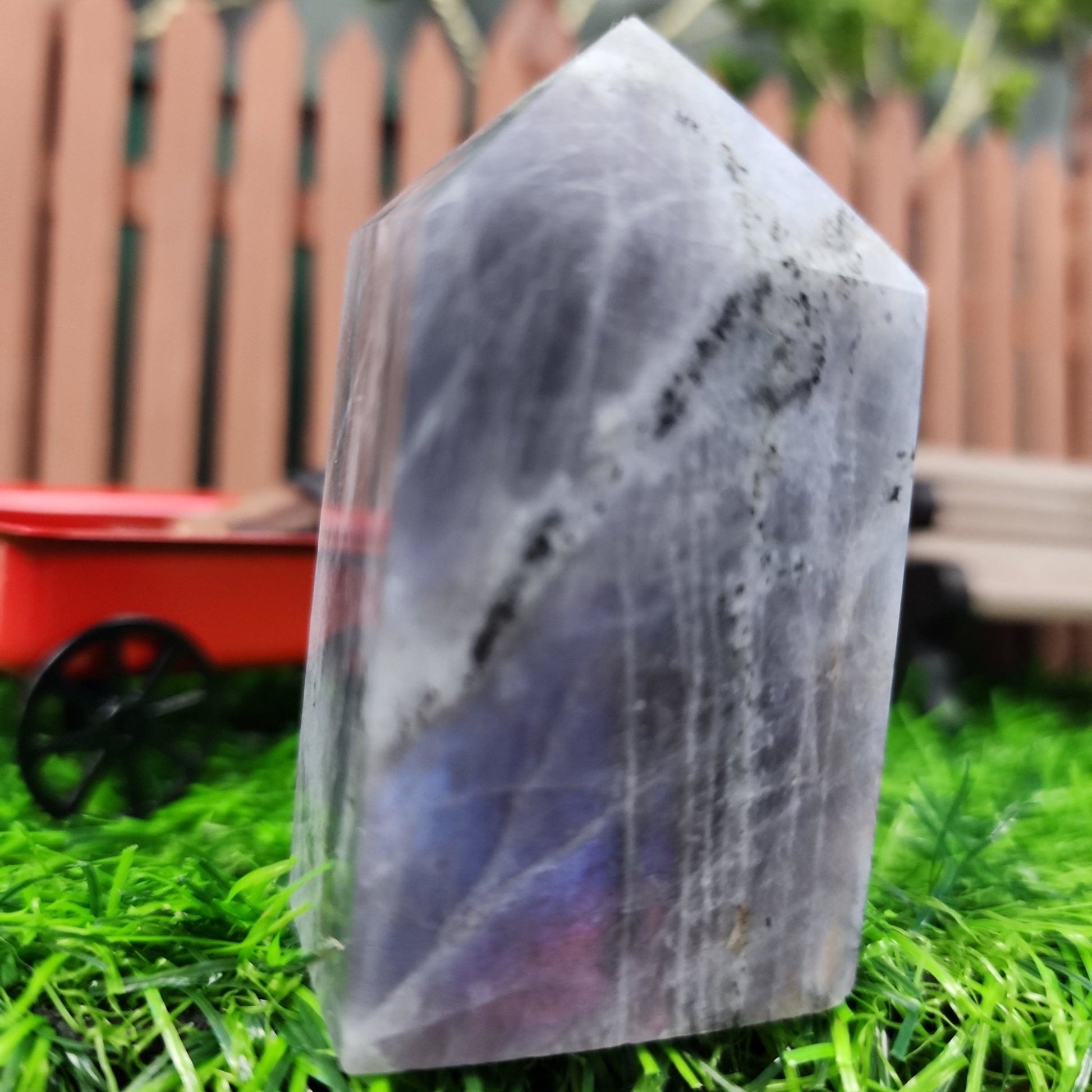 Rainbow Moonstone Tower - MagicBox Crystals