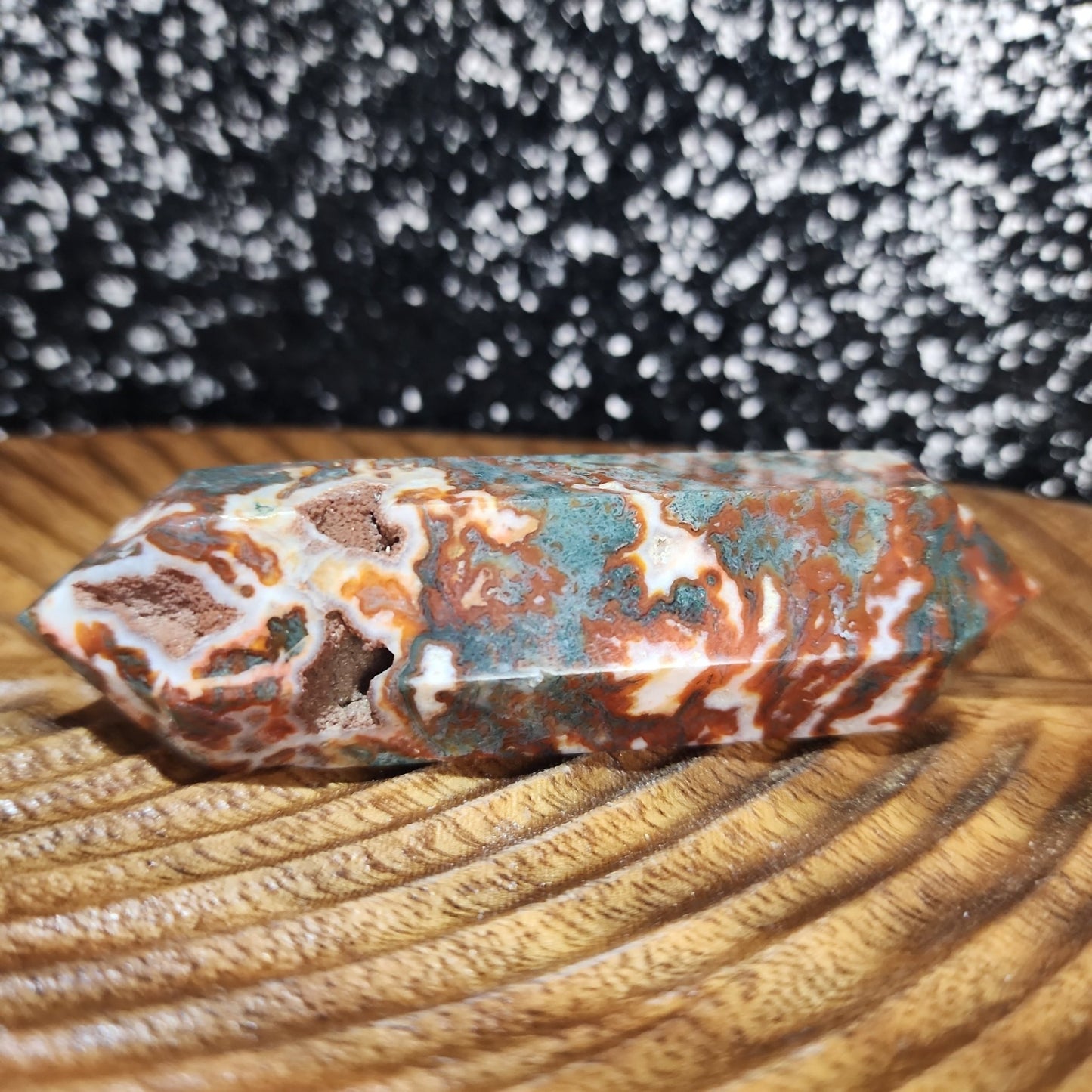 Red Moss Agate Double Point - MagicBox Crystals