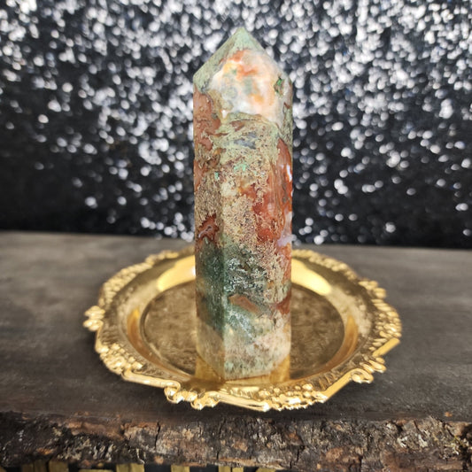 Red Moss Agate Tower - MagicBox Crystals