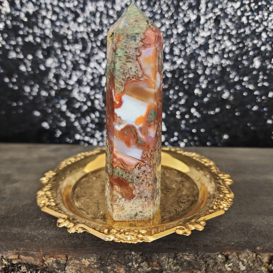 Red Moss Agate Tower - MagicBox Crystals