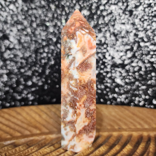 Red Moss Agate Tower - MagicBox Crystals