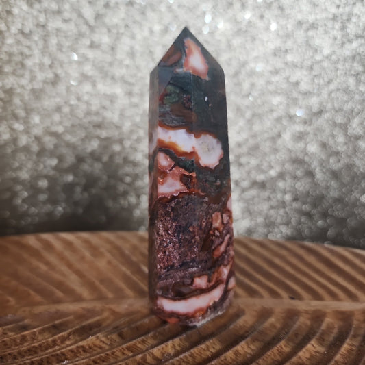 Red Moss Agate Tower - MagicBox Crystals