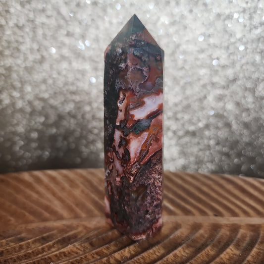 Red Moss Agate Tower - MagicBox Crystals