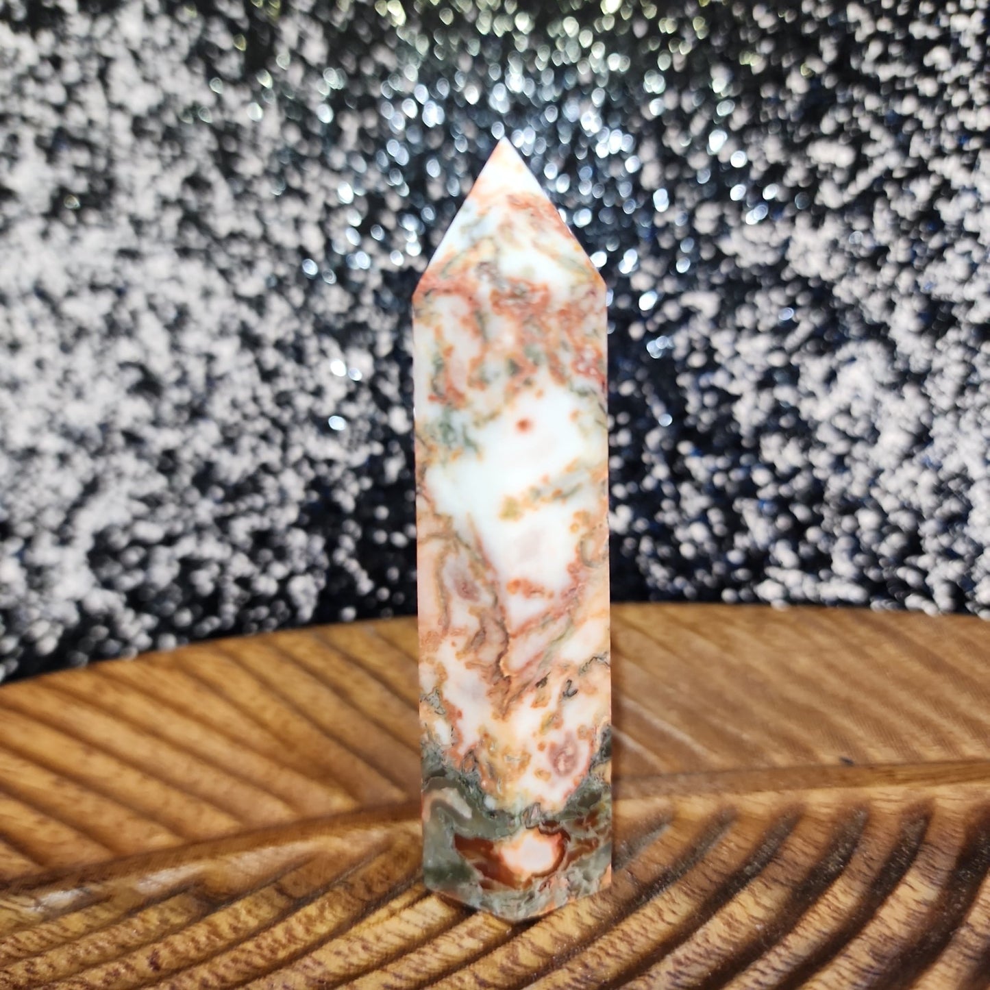 Red Moss Agate Tower - MagicBox Crystals