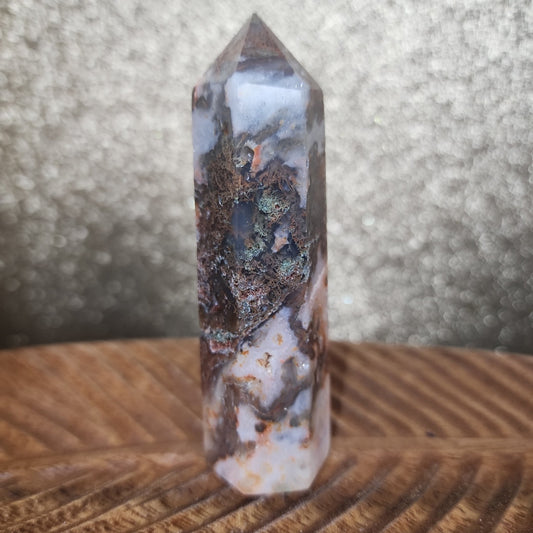 Red Moss Agate Tower - MagicBox Crystals