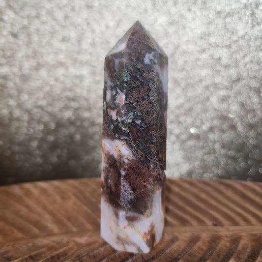 Red Moss Agate Tower - MagicBox Crystals