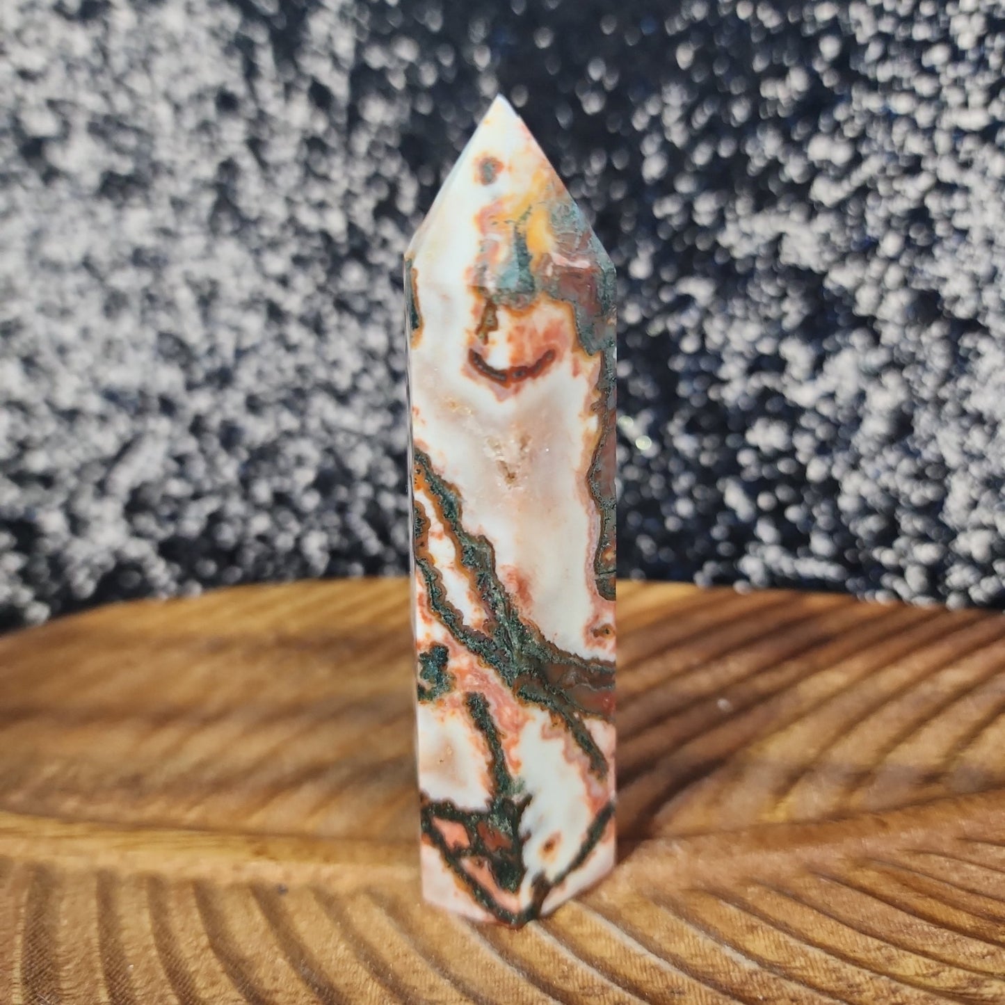 Red Moss Agate Tower - MagicBox Crystals