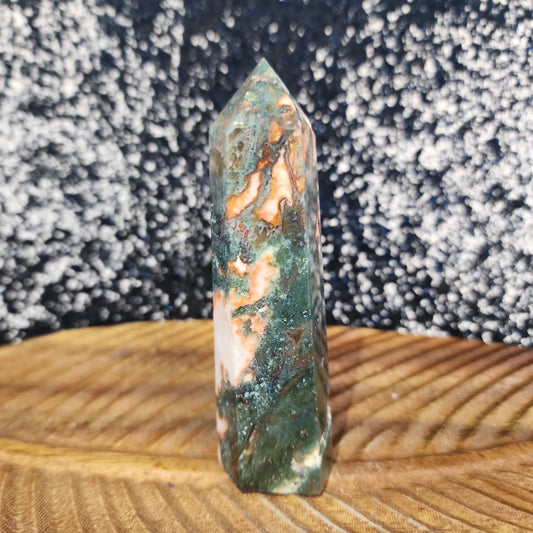 Red Moss Agate Tower - MagicBox Crystals