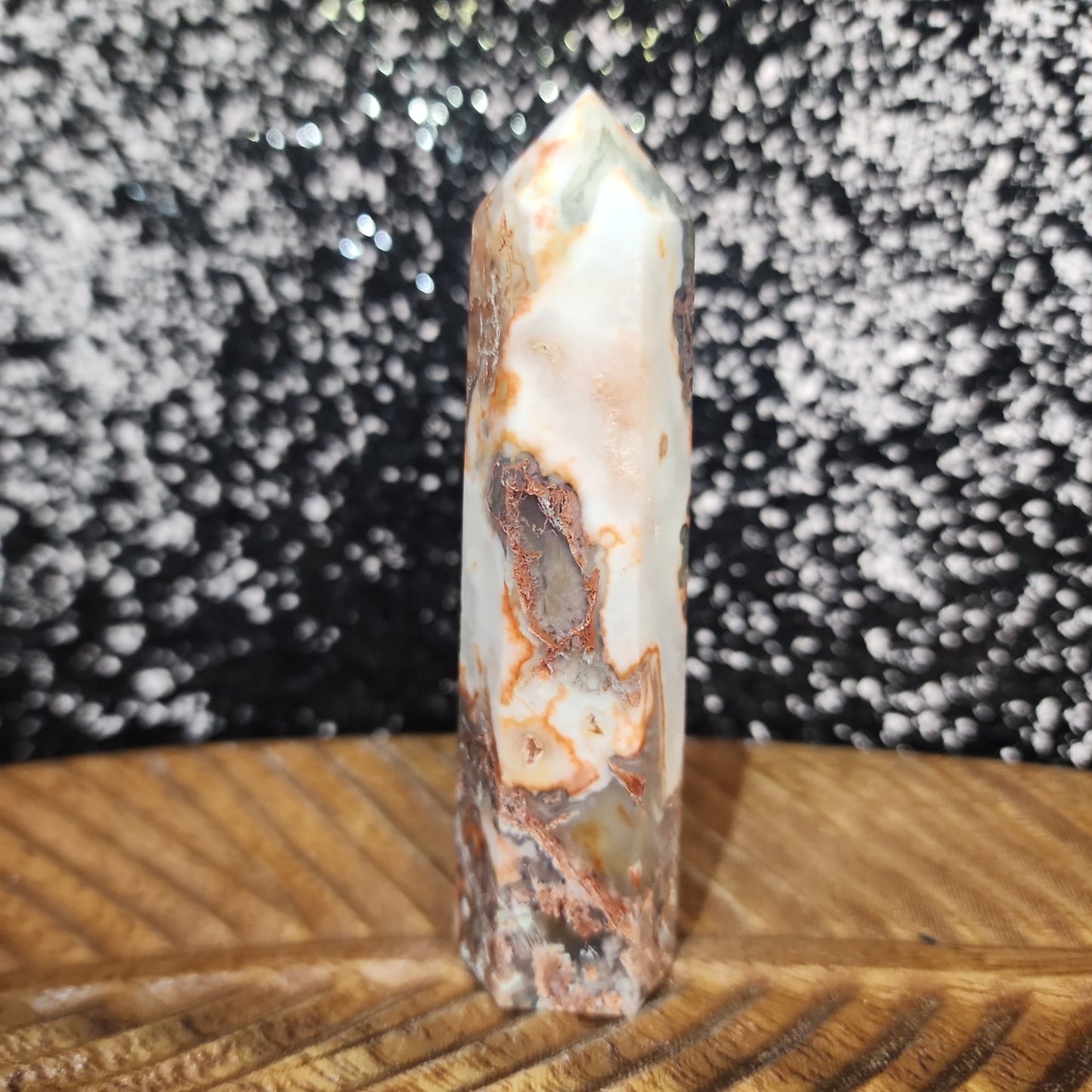 Red Moss Agate Tower - MagicBox Crystals