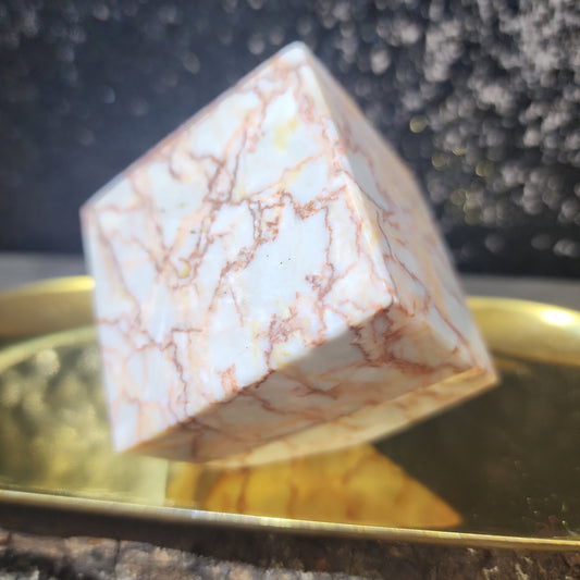 Red Vein Jasper Cube - MagicBox Crystals