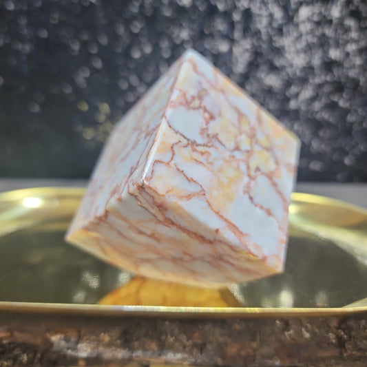 Red Vein Jasper Cube - MagicBox Crystals