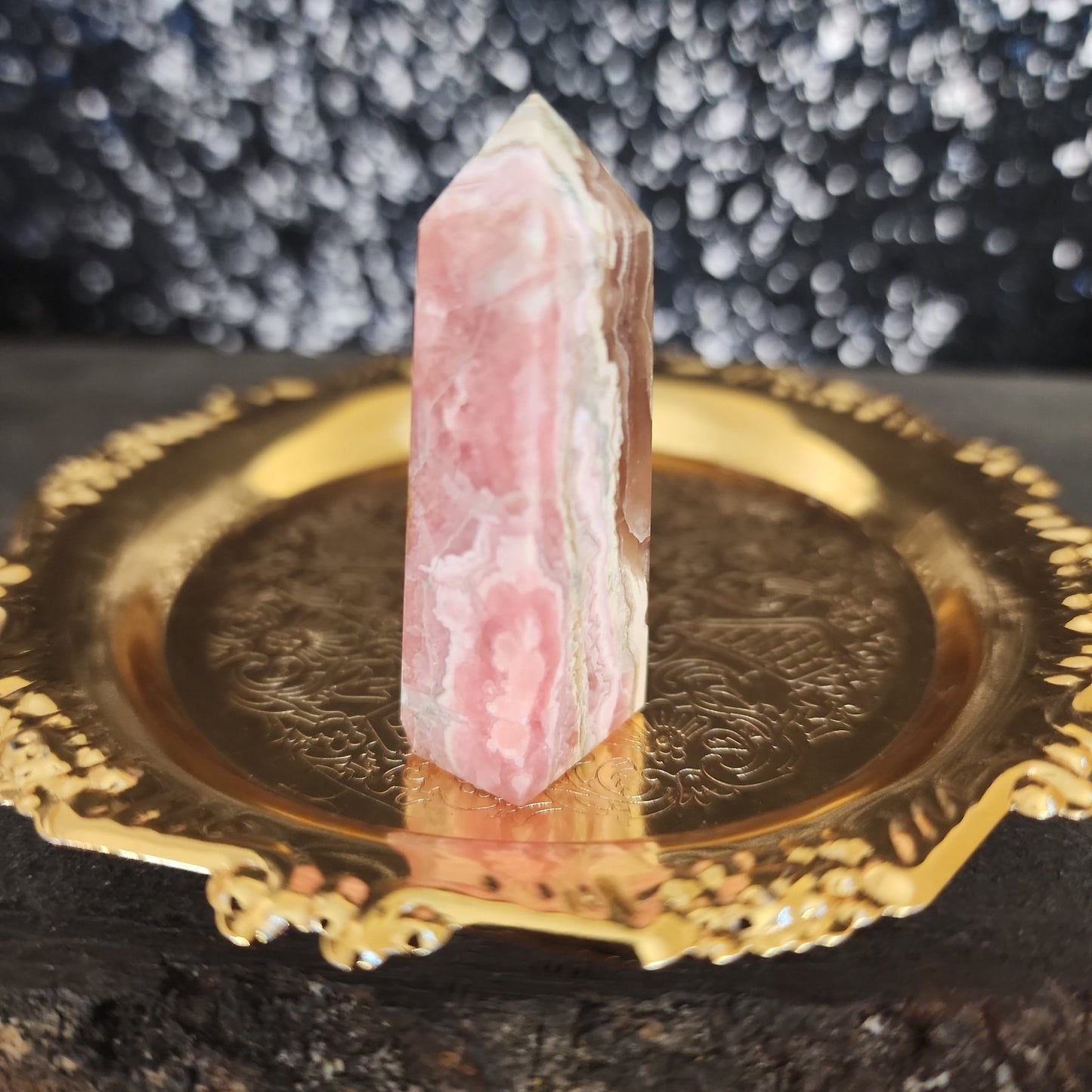 Rhodochrosite Tower - MagicBox Crystals