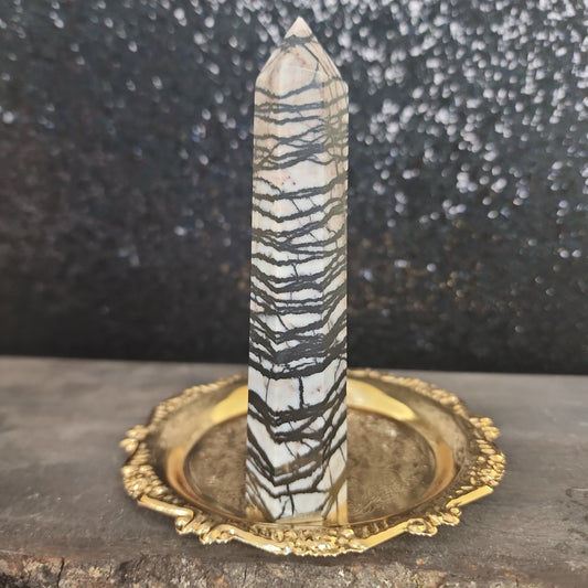 Spiderweb Jasper Tower - MagicBox Crystals