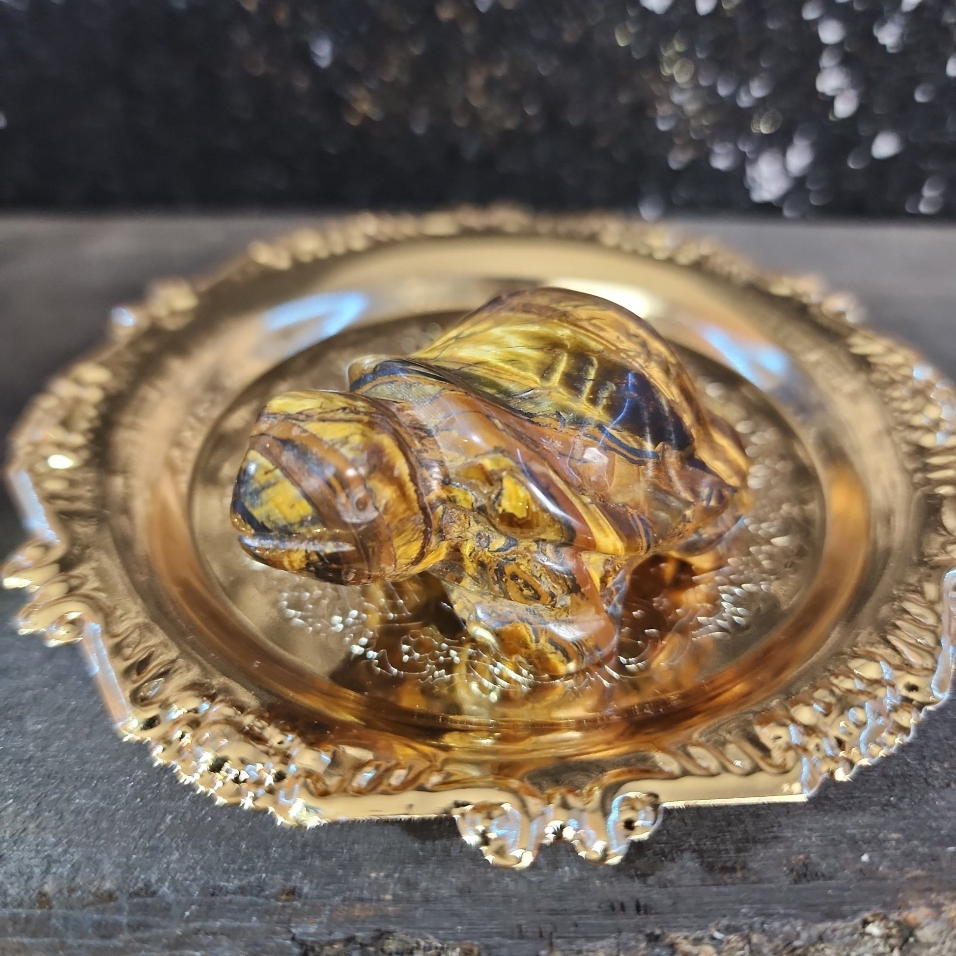 Tiger's Eye Turtle Carving - MagicBox Crystals