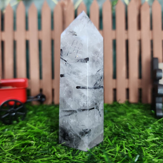 Tourmaline Quartz Tower - MagicBox Crystals