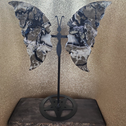 Volcanic Agate Butterfly Wings - MagicBox Crystals